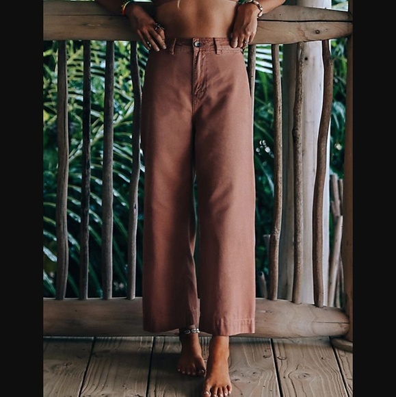 Free People Pants - Free People Patti Pant Hi Rise Crop Rose Color NWT